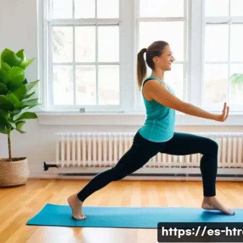 홈트 운동 루틴을 10분으로 단축하기 - **Prompt:** A vibrant, sun-drenched image of a young adult (gender-neutral, perhaps a woman or a man...